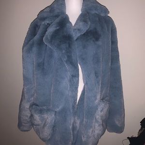 Blue Jacket (faux fur)